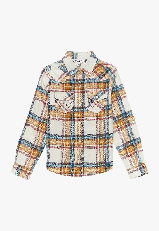 Men's Luxury Shirts for High-End FashionWrangler Girls Long Sleeve Flannel Plaid Shirt