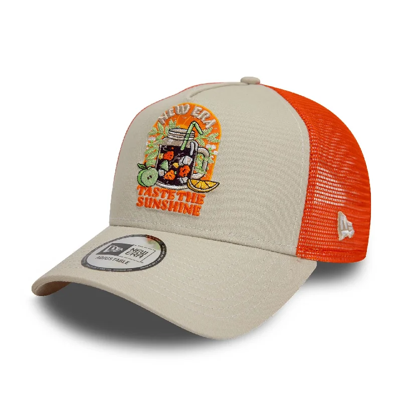 Trendy SnapbacksNew Era Patch Cream 9FORTY A-Frame Trucker Adjustable Cap