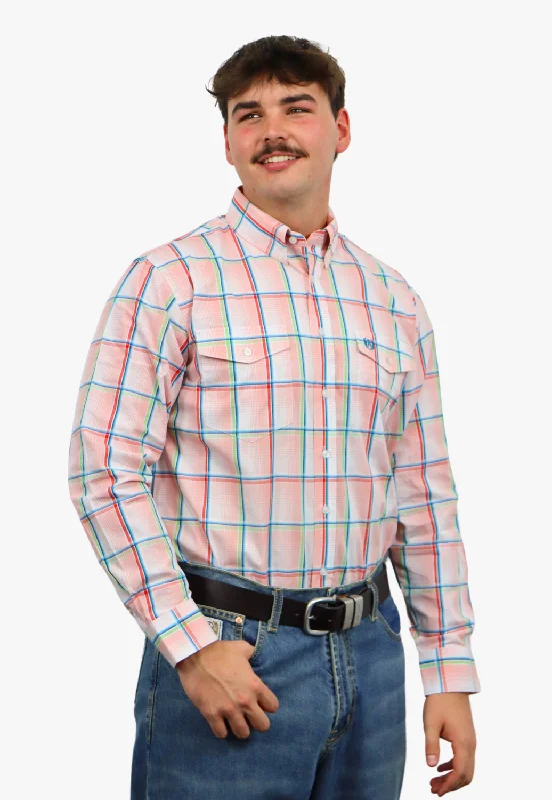 Classic Men's Dress ShirtsPanhandle Mens Plaid Long Sleeve Shirt