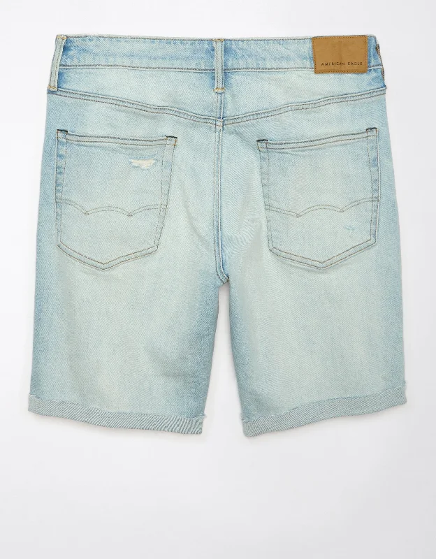 Men's Ripstop Travel Shorts for DurabilityAE EasyFlex 9" Athletic Patched Denim Short