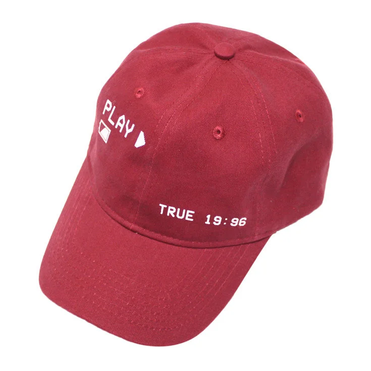 Patterned Beanie CapsTrue Charged Up Dad Hat Burgundy
