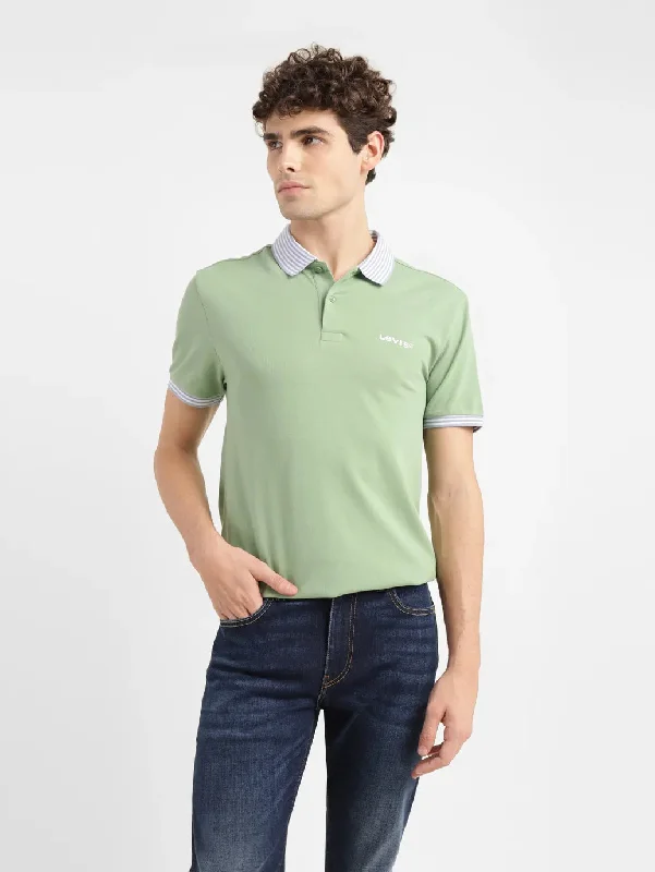 Men's Long-Sleeved ShirtsMen's Solid Slim Fit Polo T-shirt