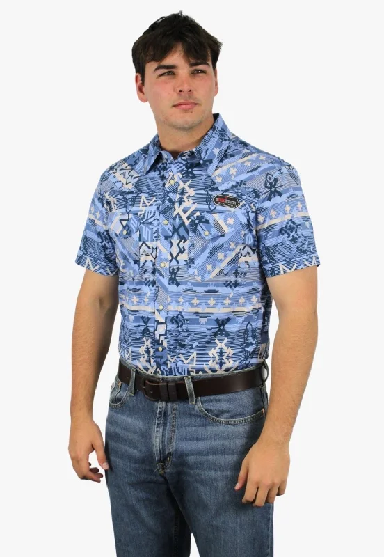 Men's Limited Edition Shirts for ExclusivityRock and Roll Mens Aztec Print Snap Short Sleeve Shirt