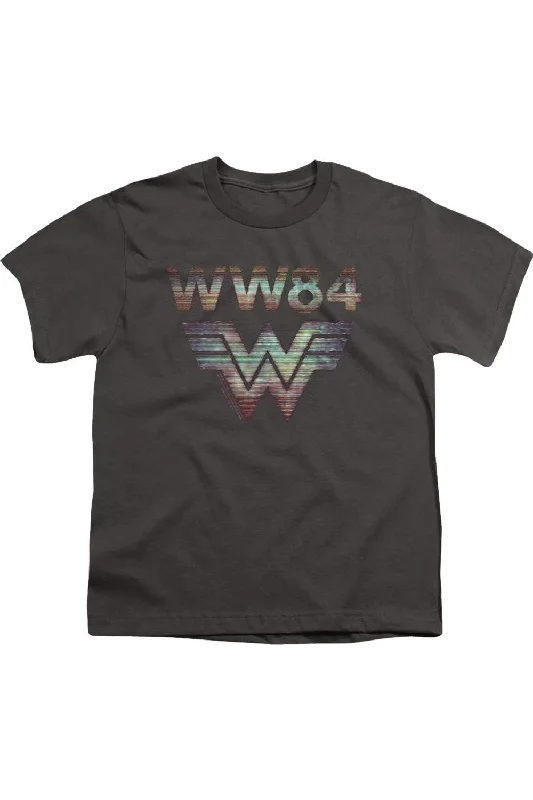 Men's Shirts with Adjustable CuffsWonder Woman 84 Static Tv Lines Short Sleeve Juvenile Tee / T-Shirt