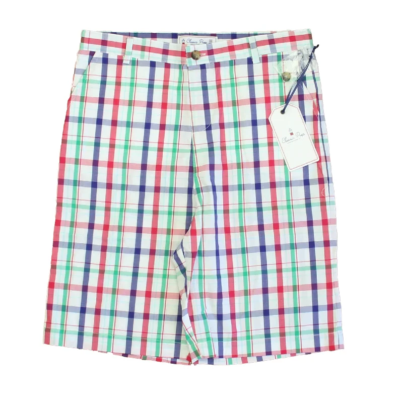 High-Performance Men's Athletic ShortsClassic Prep Boys Sherbert Plaid Shorts Size: 6-14 Years