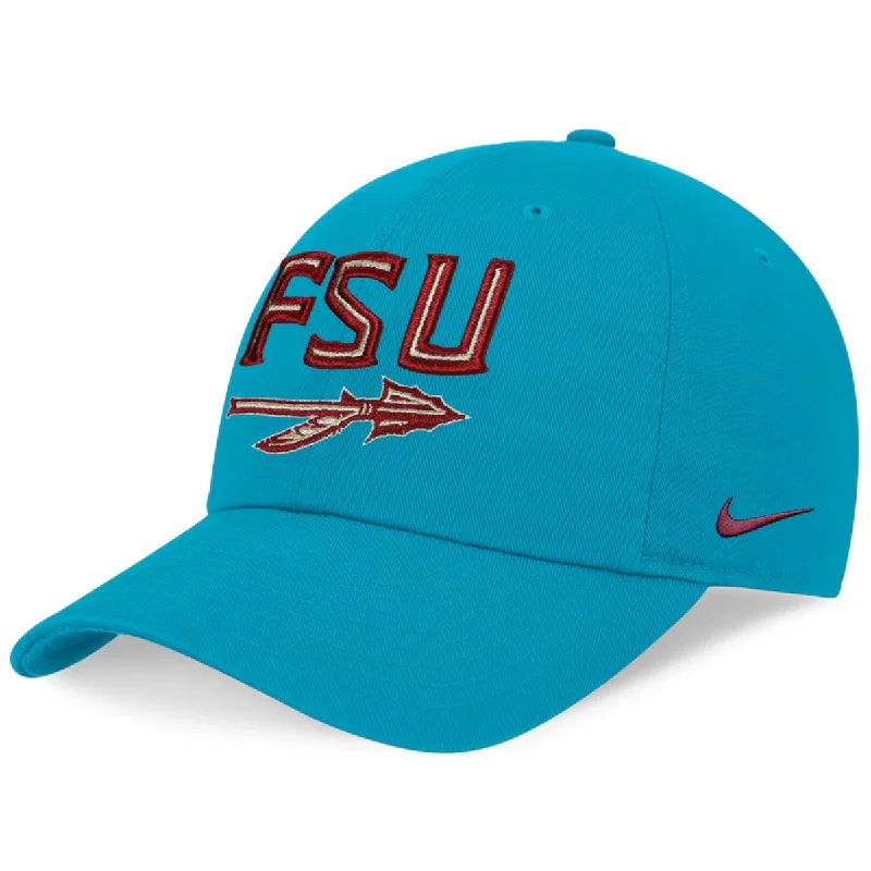 High-Quality BeaniesNike Men's FSU Spear Adjustable Club Cap - Turquoise