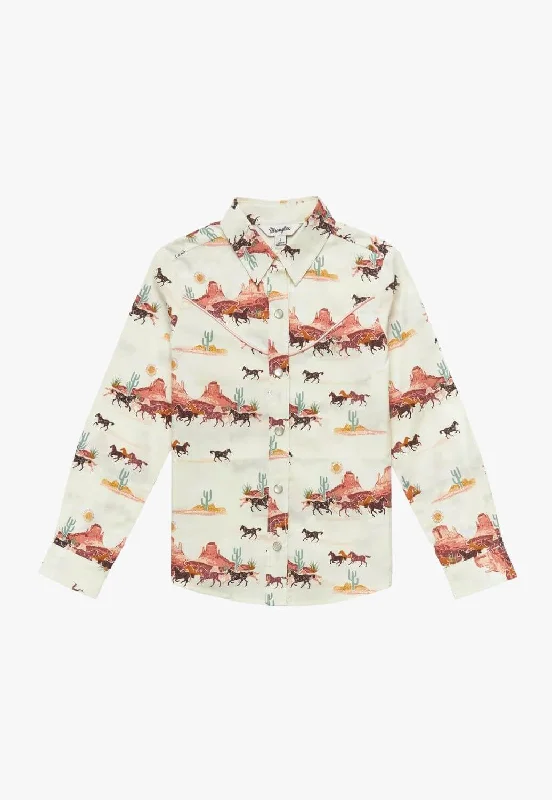 Men's Limited Edition Shirts for ExclusivityWrangler Girls Desert and Horse Long Sleeve Shirt