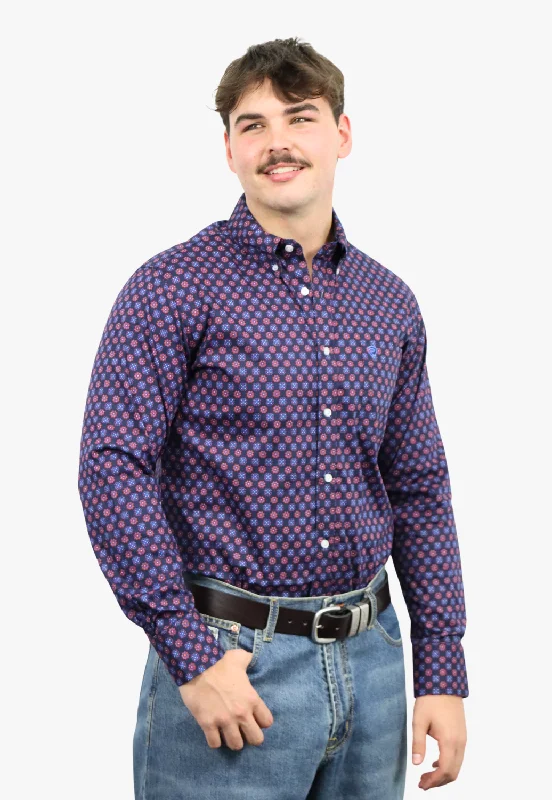 Comfortable Men's Flannel ShirtsRock & Roll Mens Ditzy Geo Long Sleeve Shirt