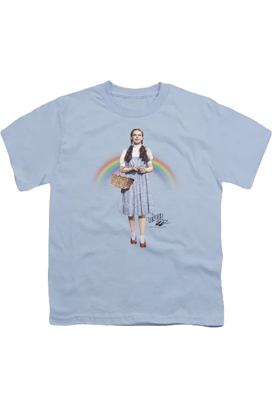 Stylish Men's HenleysWizard Of Oz Over The Rainbow Short Sleeve Youth Tee / T-Shirt