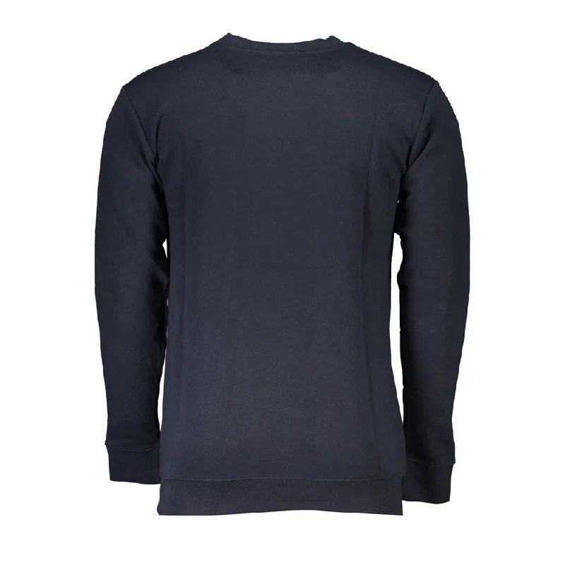 Men's Sweaters with Appliqué DetailsCavalli Class Blue Cotton Men's Sweater