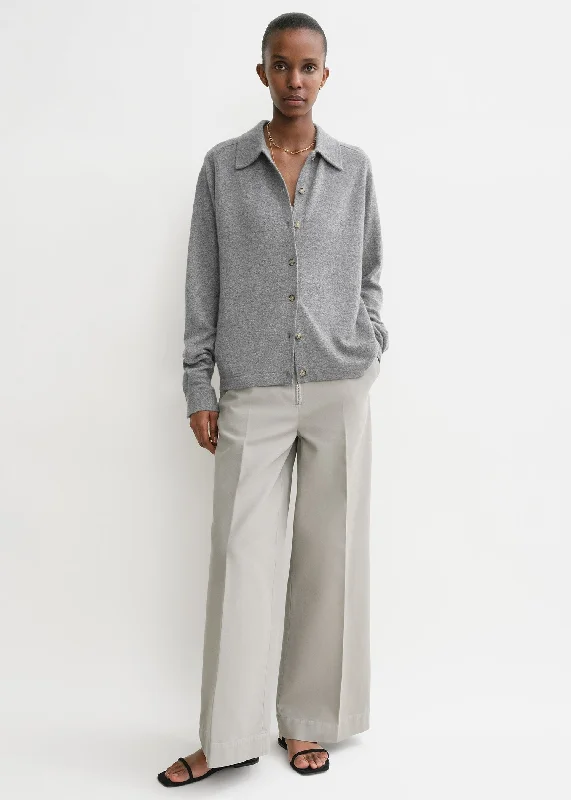 Men's Sweaters for WinterRaglan-sleeve cashmere cardigan grey melange