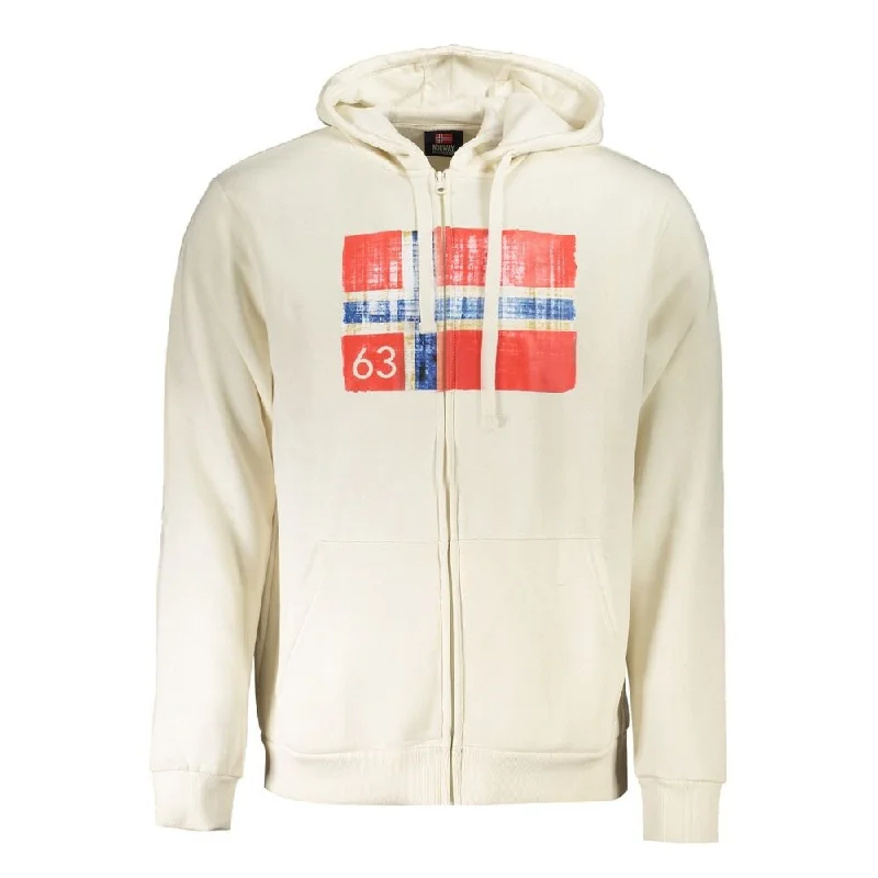Men's Sweaters with ButtonsNorway 1963 White Cotton Men Men's Sweater