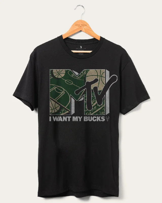 Men's Shirts with Hook-and-Loop ClosuresBucks x MTV I Want My Fan Tee