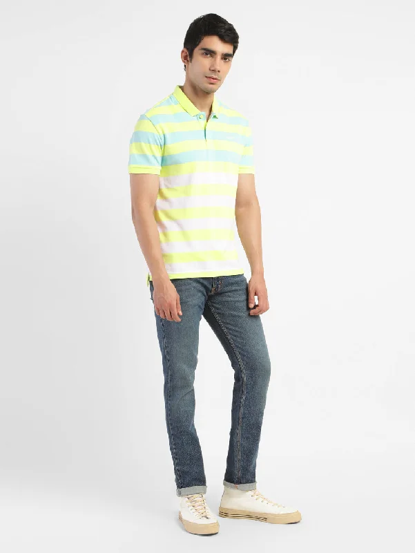 Versatile Men's Tank TopsMen's Colorblock Polo T-shirt Yellow