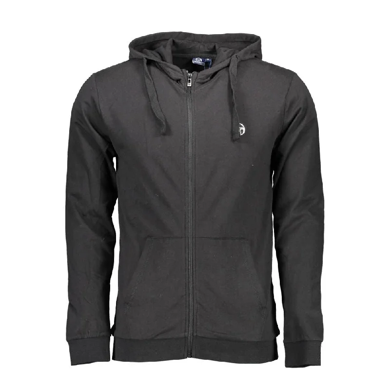 Men's Sweaters in Neutral ColorsSergio Tacchini Black Cotton Men Men's Sweater