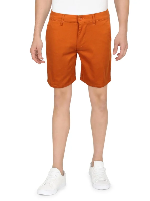 All-Season Men's Versatile ShortsMens Chino Mid-Rise Khaki Shorts