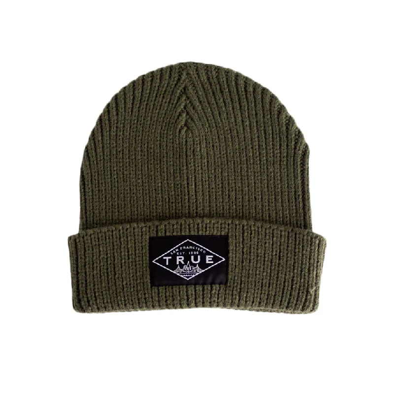 Durable Workwear HatsTrue Established Waffle Beanie Olive