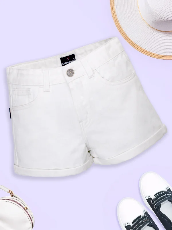Functional and Practical Men's Multi-Pocket Cargo ShortsGirls Rollup Denim Shorts with Button Elasticated Waistband