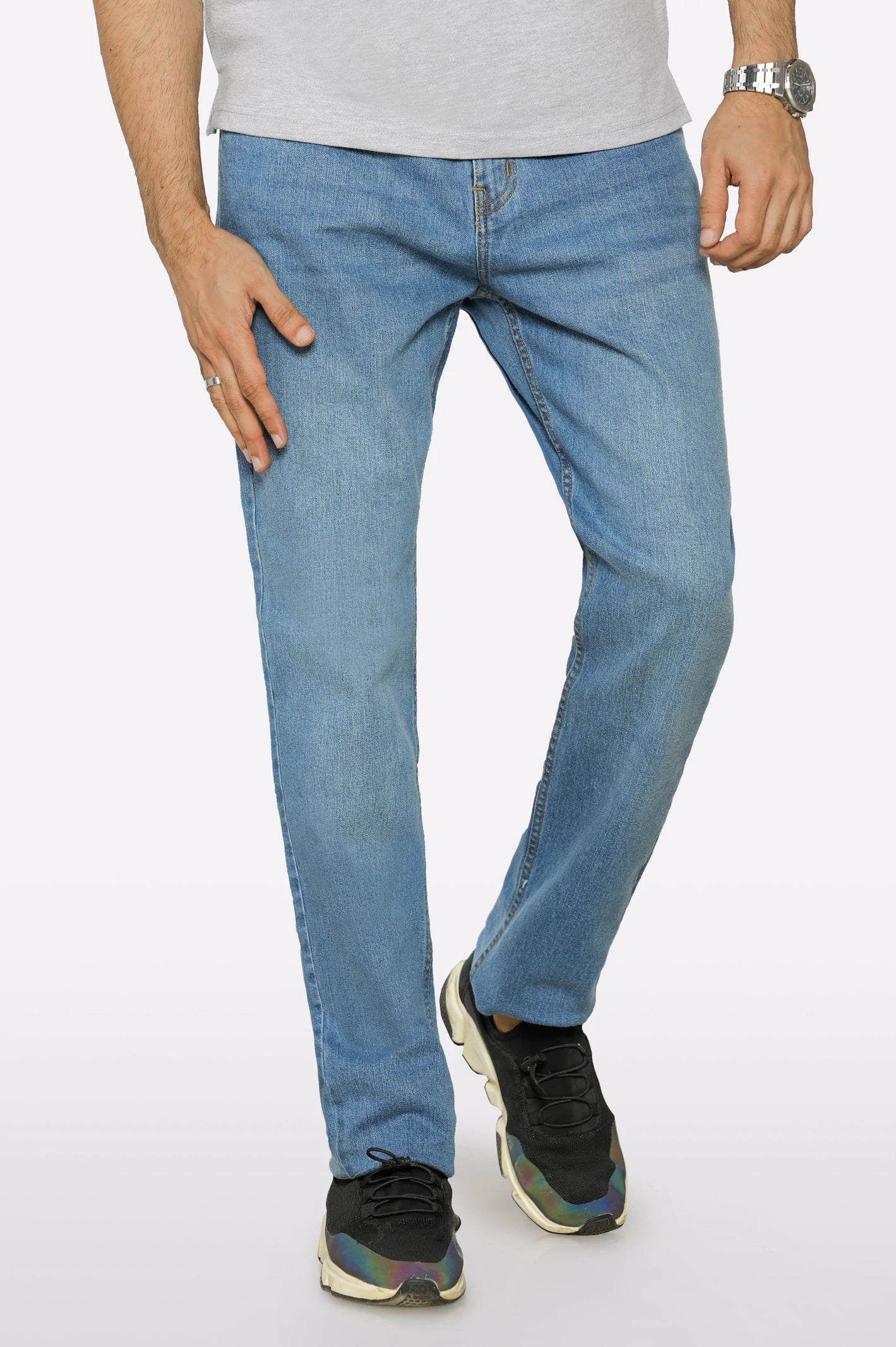Men's Jeans with PocketsMedium Blue Smart Fit Jeans