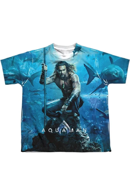 Men's Short-Sleeved ShirtsAquaman Movie Poster Short Sleeve Youth Poly Crew Tee / T-Shirt Men's Short-Sleeved ShirtsAquaman Movie Poster Short Sleeve Youth Poly Crew Tee / T-Shirt