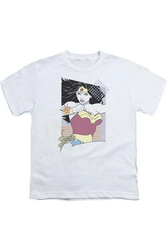 Men's Shirts with Short PlacketsJustice League of America Wonder Woman 80s Minimal Short Sleeve Youth Tee / T-Shirt
