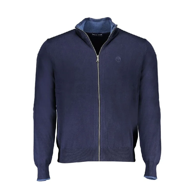 Men's Sweaters with Adjustable HemlinesNorth Sails Blue Cotton Men's Sweater