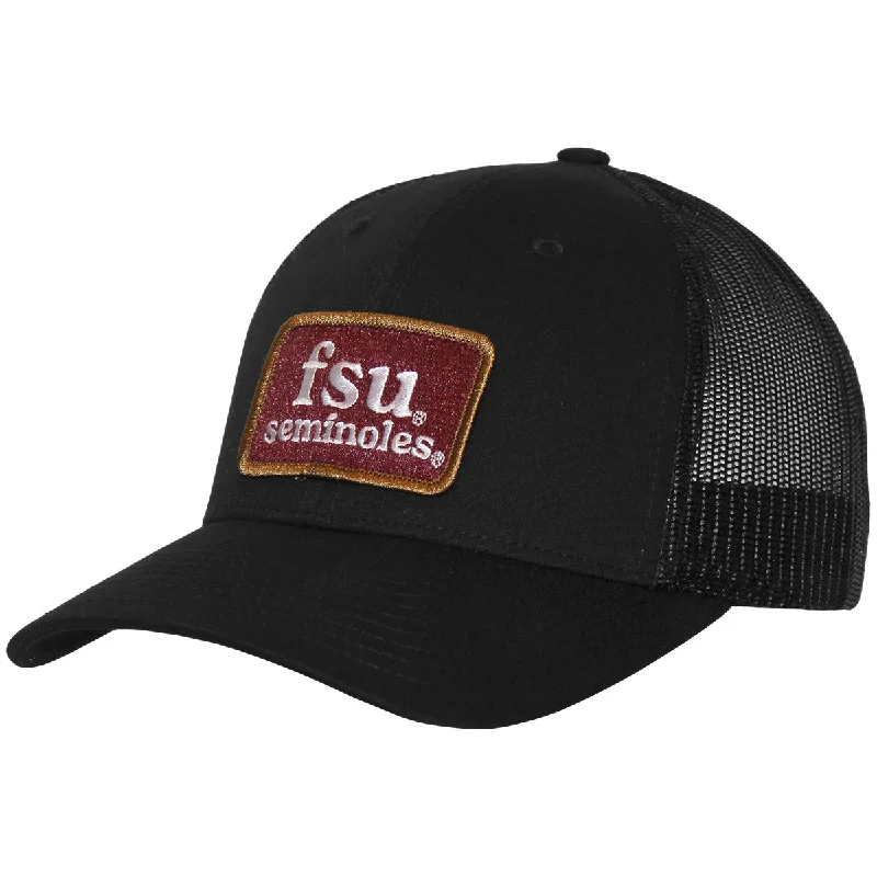 Girls' Straw HatsUscape Richardson FSU Seminoles Patch Adjustable Trucker Cap - Black