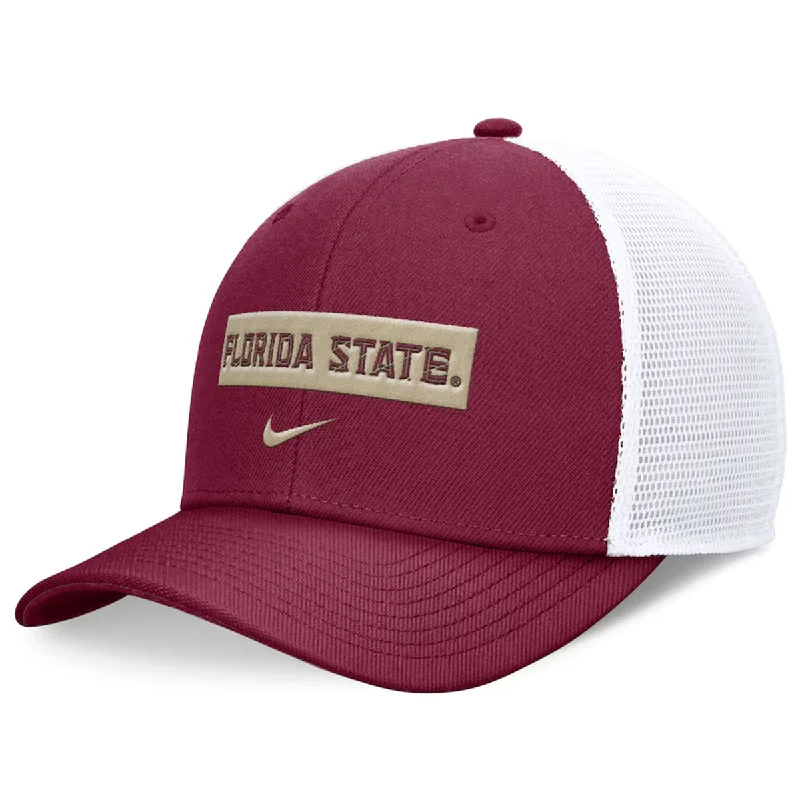 Classic Derby HatsNike Florida State Adjustable Structured Trucker Cap - Garnet/White
