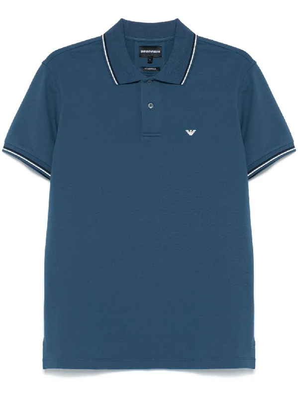 Men's Shirts with Single-Breasted DesignsEmporio Armani Men's T-Shirts And Polos blue