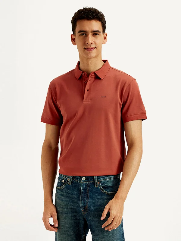 Men's Shirts with Single-Breasted DesignsMen's Solid Slim Fit Polo T-shirt