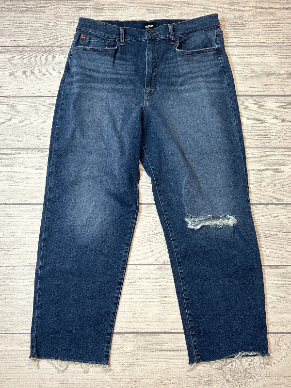 Trendy Men's JeansJeans Designer By Hudson In Blue Denim, Size: 12