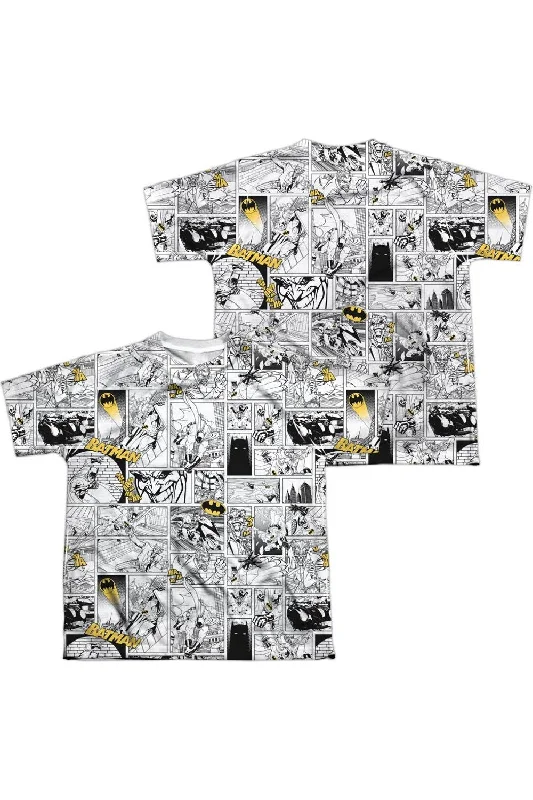 Men's Shirts with Adjustable HemlinesBatman Comic All Over Short Sleeve Youth Poly Crew Tee / T-Shirt