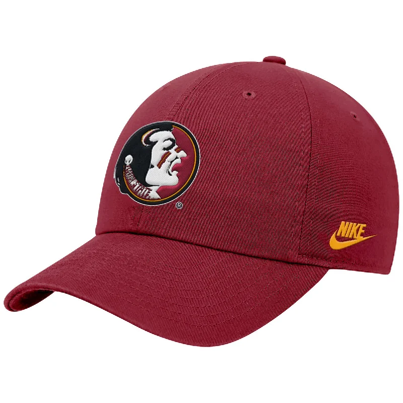 Reversible Sun HatsNike Vault Seminole Logo Dri-fit Club Unstructured Adjustable Hat - Crimson