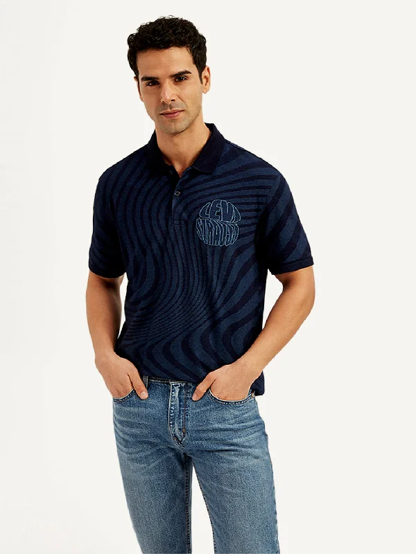 Men's Shirts with CollarsMen's Abstract Print Slim Fit Polo T-Shirt