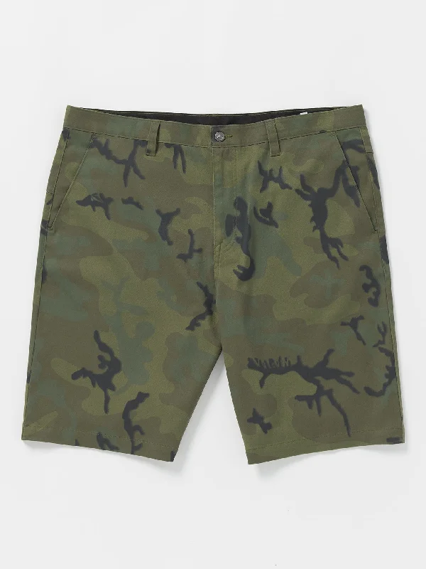 Men's Summer Linen ShortsVmonty Stretch Shorts - Green Combo