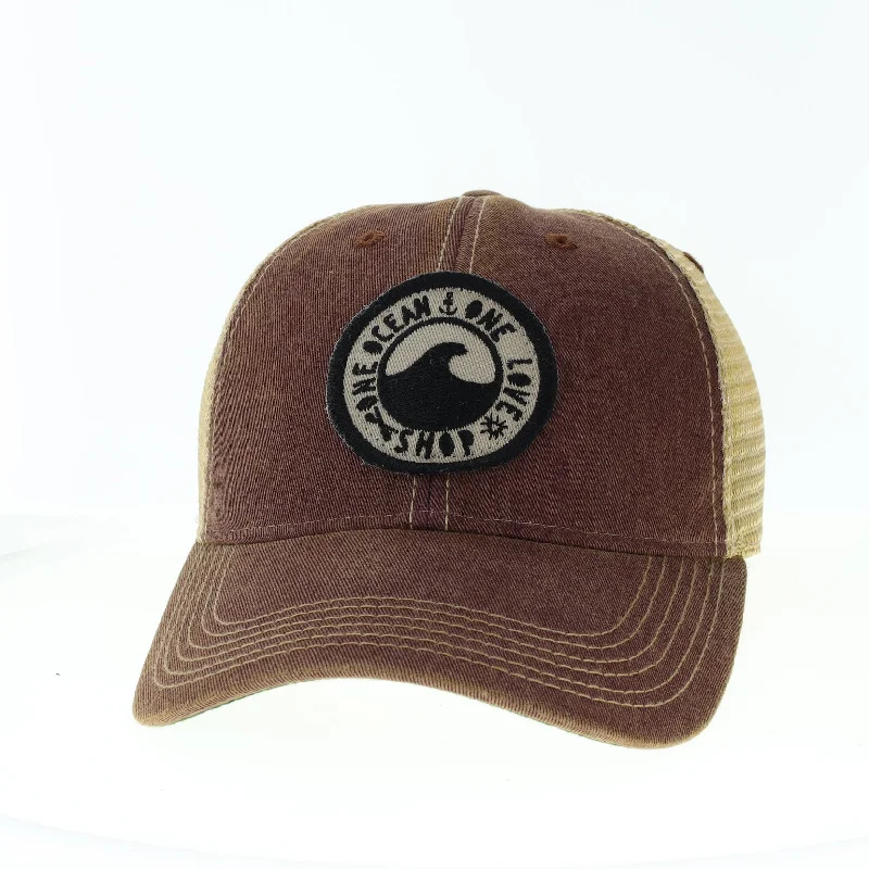 Casual Beanie CapsOne Ocean Burgundy Mesh Hat