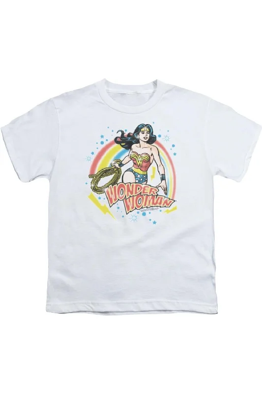 Men's Unique and Designer TopsWonder Woman Wonder Airbrush Short Sleeve Youth Tee / T-Shirt