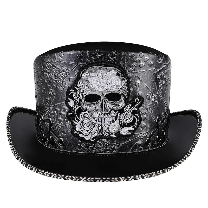 Affordable Winter BeaniesMen's Gothic Skull Embroidered Hat