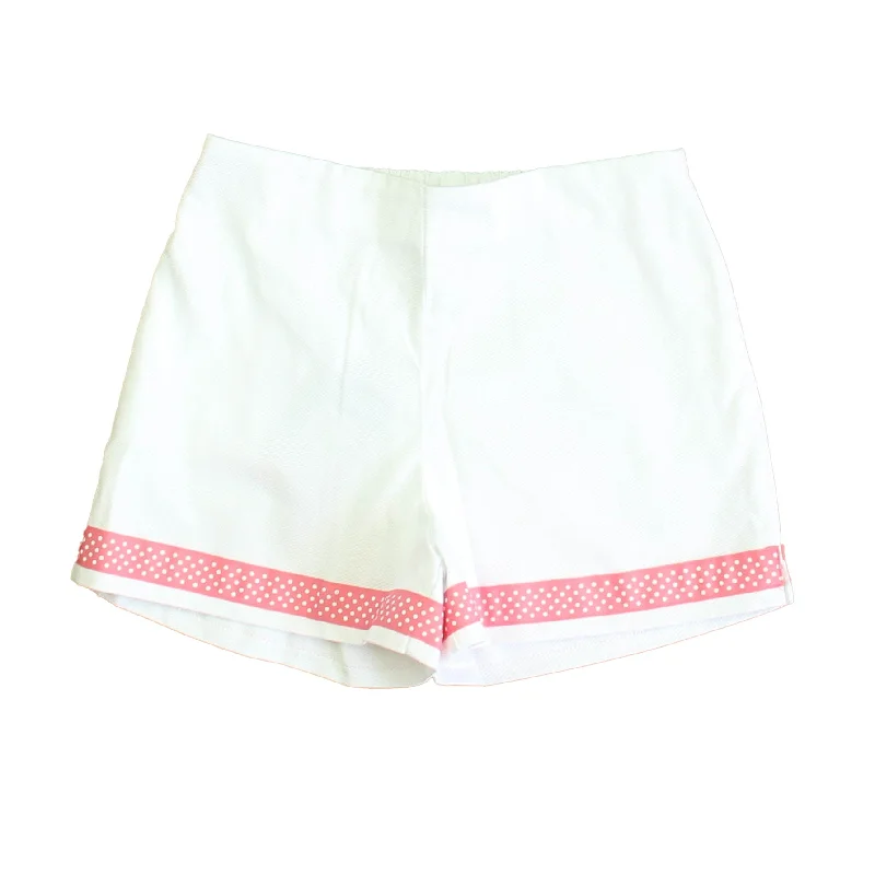Men's Comfortable and Stretchy Loungewear ShortsClassic Prep Girls Bright White | Pink Shorts Size: 6-14 Years