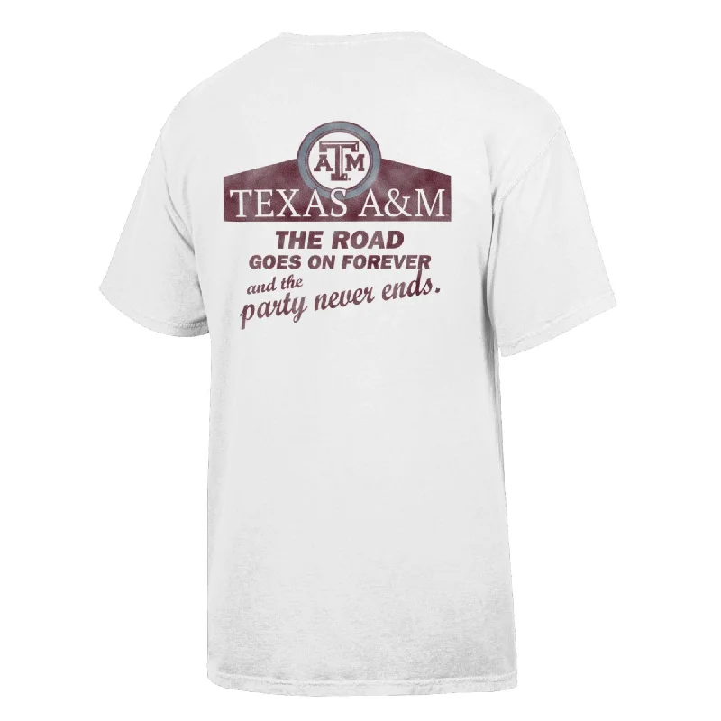 Men's Shirts with Embellished CollarsThe Road Goes on Forever - Comfort Wash Tee