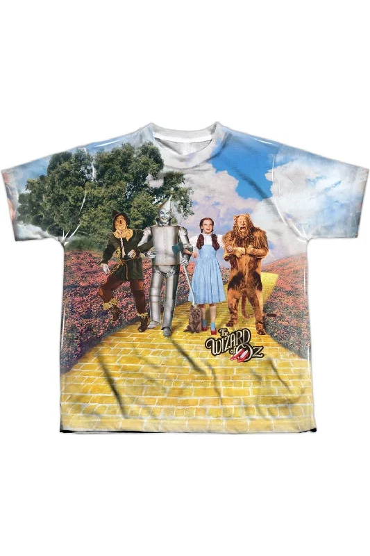 Warm Men's Fleece-Lined TopsWizard Of Oz On The Road Short Sleeve Youth Poly Crew Tee / T-Shirt