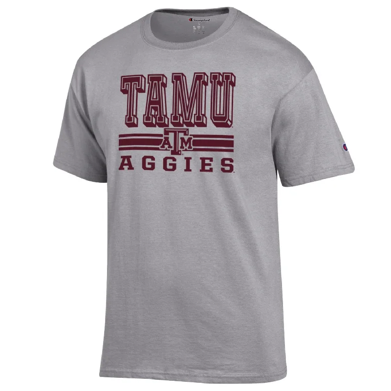 Stylish Men's HenleysTAMU Bar Agggies - Oxford Grey Tee