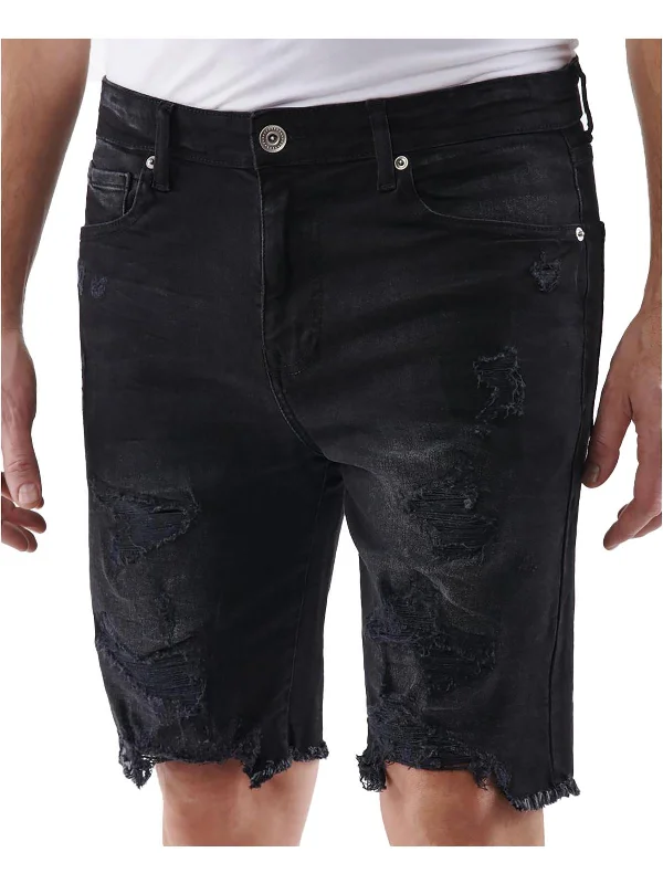 Resilient Men's Cargo ShortsMens Comfort Flex Slim Fit Denim Shorts