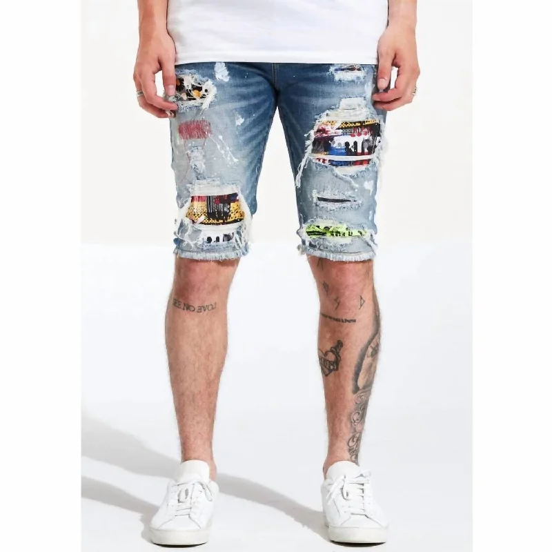 Weather-Adaptive Men's ShortsHemma Short In Blue Patch