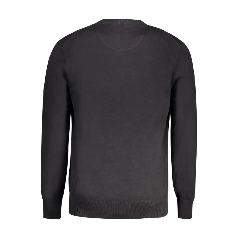 Essential Men's V-Neck SweatersTimberland Black Cotton Men's Sweater