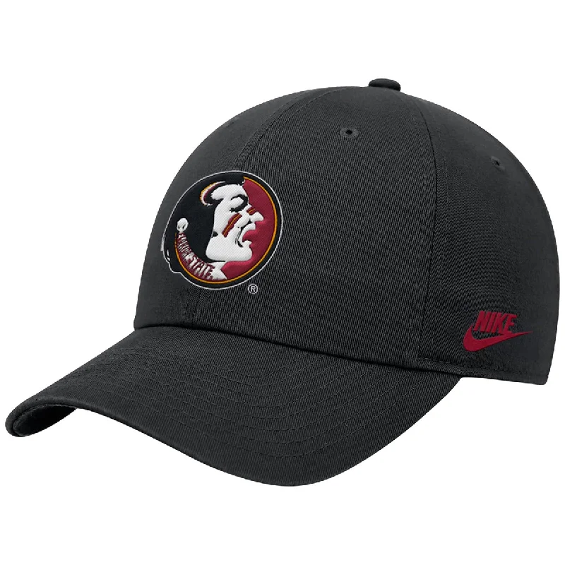 Trendy Work HatsNike Vault Seminole Logo Dri-fit Club Unstructured Adjustable Hat - Anthracite
