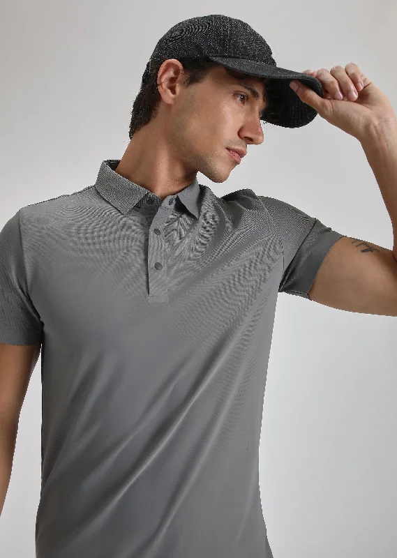Men's Shirts with Belt LoopsGrey Stitchless Polo T-shirt