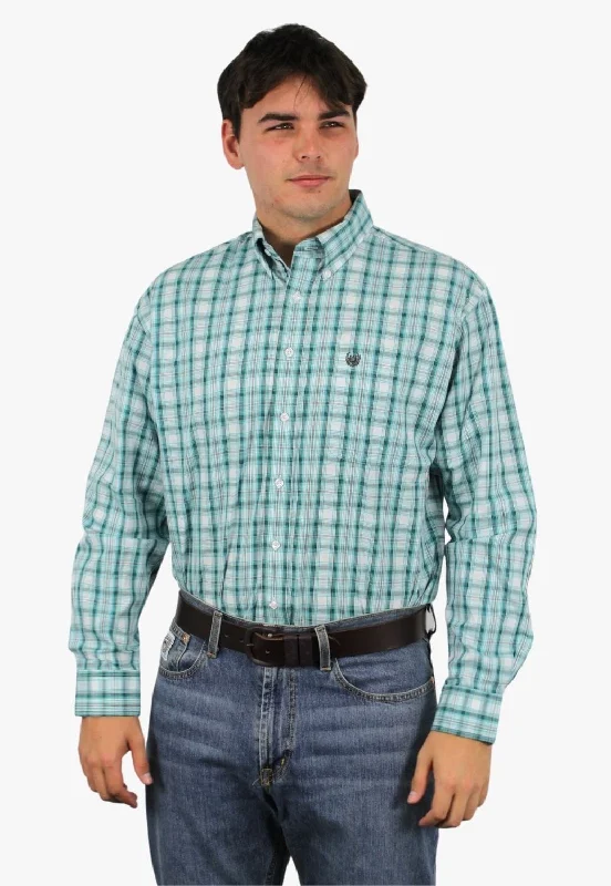 Men's Denim Shirts for a Rugged LookRough Stock Mens Plaid Long Sleeve Shirt