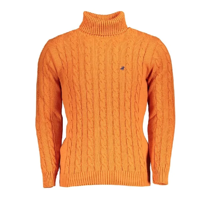 Durable Men's Acrylic SweatersU.S. Grand Polo Elegant Turtleneck Twisted Neck Men's Sweater