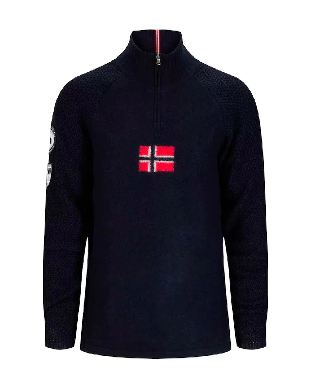 Men's Sweaters with Belt AttachmentsBoiled Ski Sweater Men